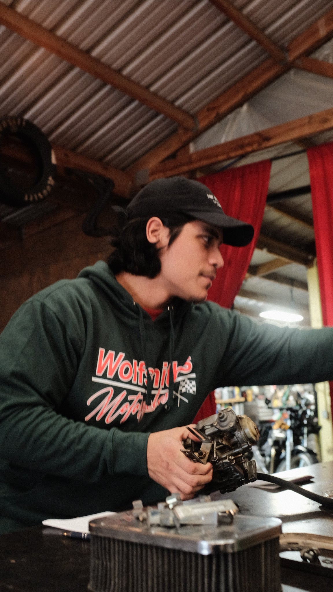 Green Moto Flag Hoodie