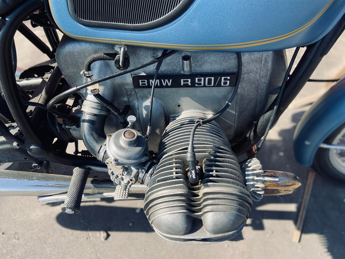 1974 BMW R90/6 Custom Cafe Vintage Motorcycle Blue