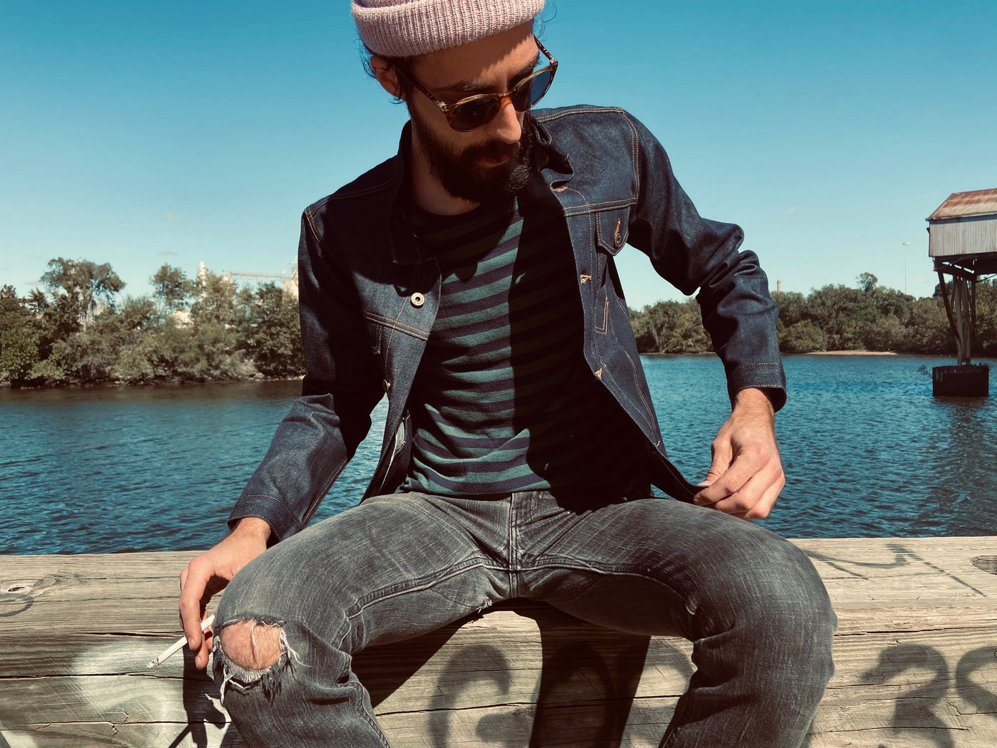 Selvedge Denim Rider Jacket - Ginew