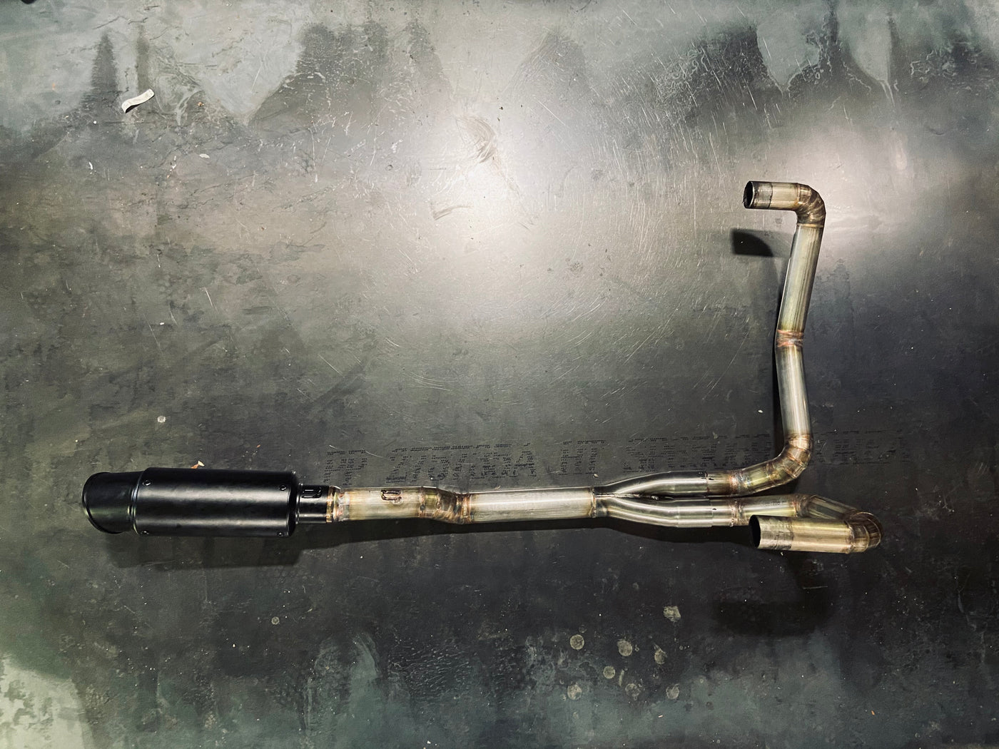 Stainless steel custom exhaust | pie cut