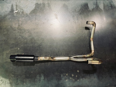 Stainless steel custom exhaust | pie cut