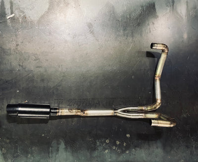 Stainless steel custom exhaust | pie cut